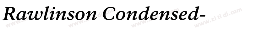 Rawlinson Condensed字体转换